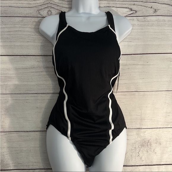 Speedo Rib Quantum Splice One Piece Swimsuit Size 14 - Picture 7 of 12